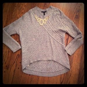 BCBG sweater with uneven hem