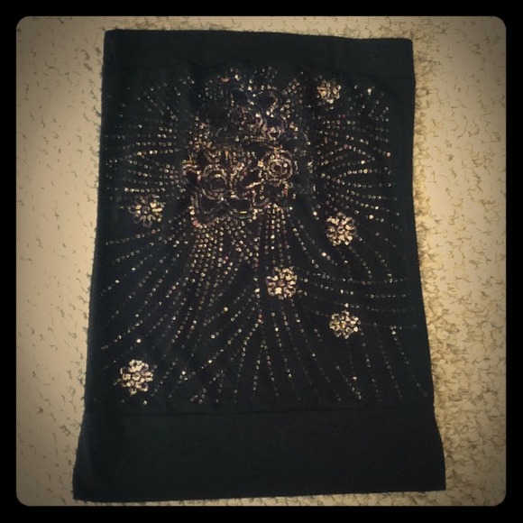 Black and gold glitter tube top