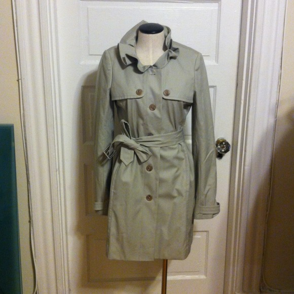 🔴SOLD🔴J. Crew Ruffle Neck Trench