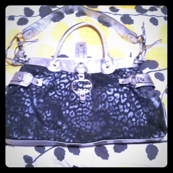 Guess animal print tote bag