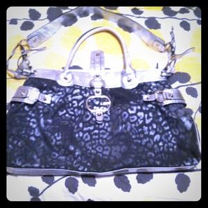 Guess animal print tote bag
