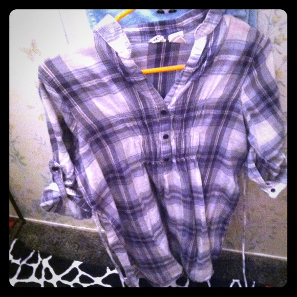 Plaid shirt.