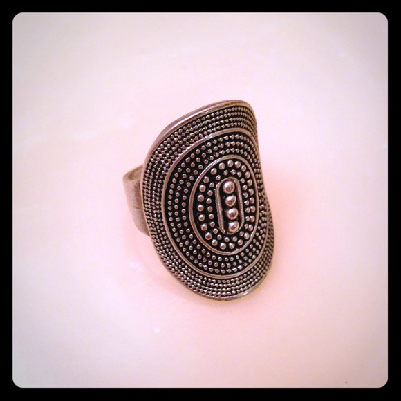 silver studded ring