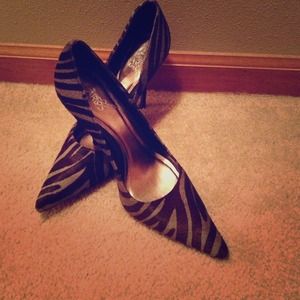 Zebra heels. Chocolate and grey! Unique coloring!