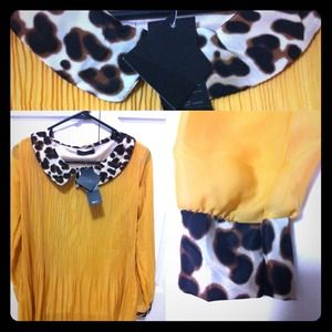 Yellow Leopard Print Shirt