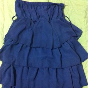 Royal Blue Ruffled Dress