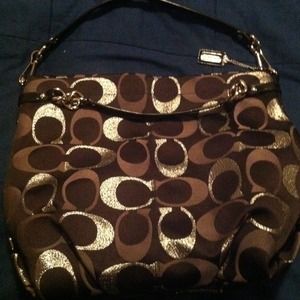 Authentic Black&Silver Coach Purse
