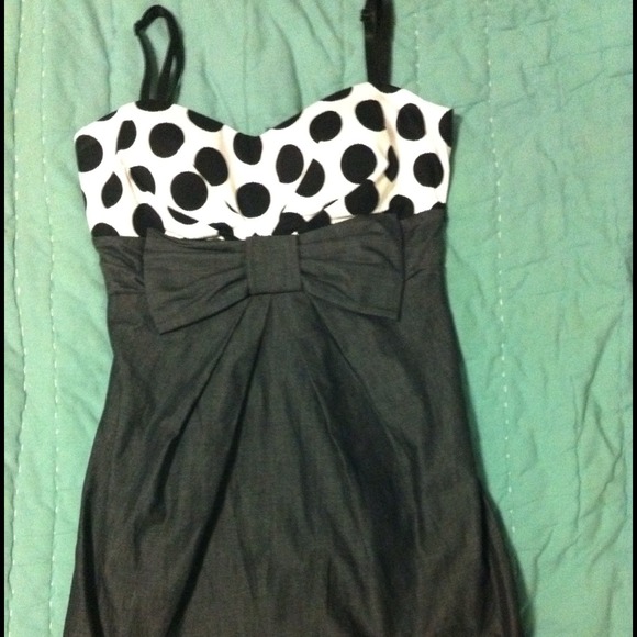 Polka Dotted With A Bowtie Dress - Picture 1 of 1