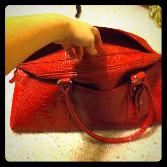 Red crocodile weekend bag!