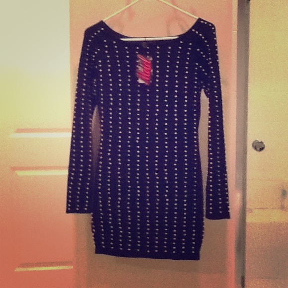 Motel black sweater dress