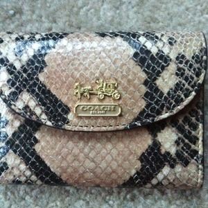 Coach Python Card Holder