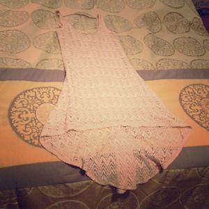 Ivory Lace High-Low Dress