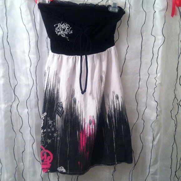 SOLD✖✖✖Metal mulisha strapless dress