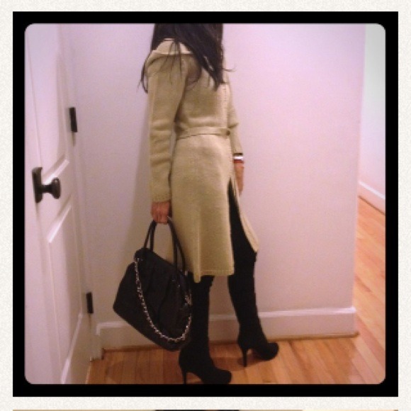 GONE MAX Studio hooded belted sweater long - Picture 1 of 3