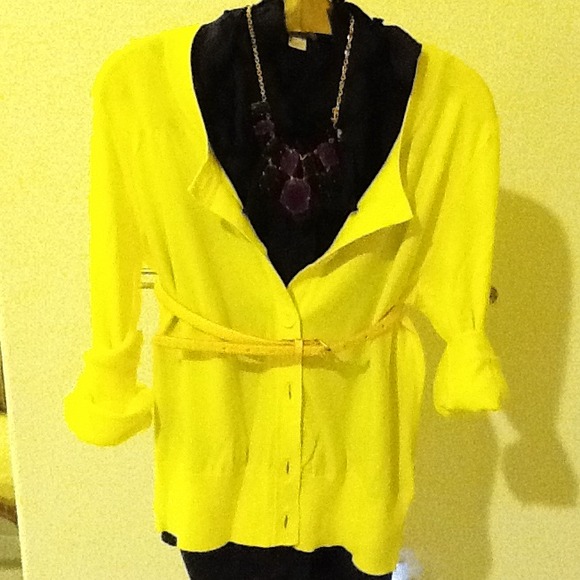 Banana Republic Yellow cotton cardigan