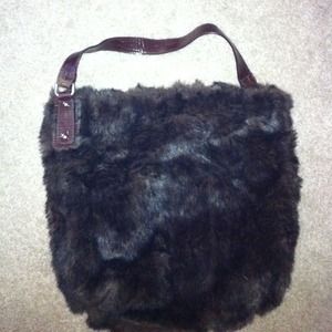 Faux fur purse