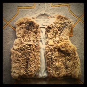 Vintage viscacha fur vest made in Bolivia