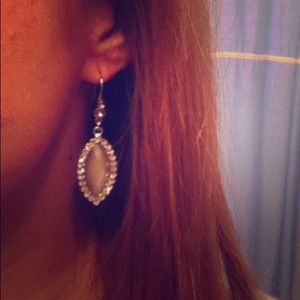 Gray dangling earrings