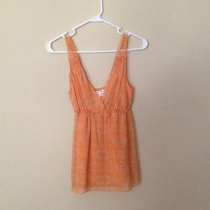 Max Studio orange sleeveless top