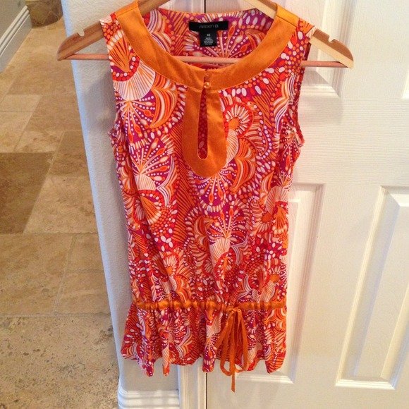 Vibrant print silk top from Arden B.