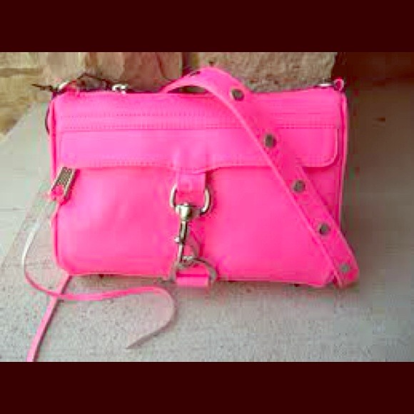 🌺SOLD🌺Rebecca Minkoff Mini Mac Hot Pink - Picture 1 of 4