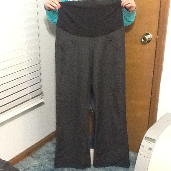 Gray Maternity Dress Pants