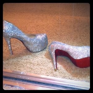 Christian Louboutin crystal Heels 7.5, New