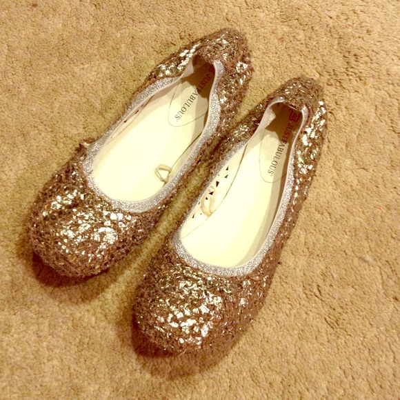 Silver Sparkly Flats