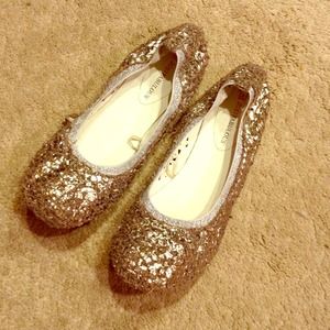 Silver Sparkly Flats