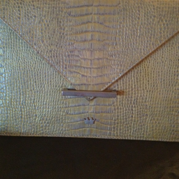 :::sold::leather snakeskin clutch - Picture 2 of 4