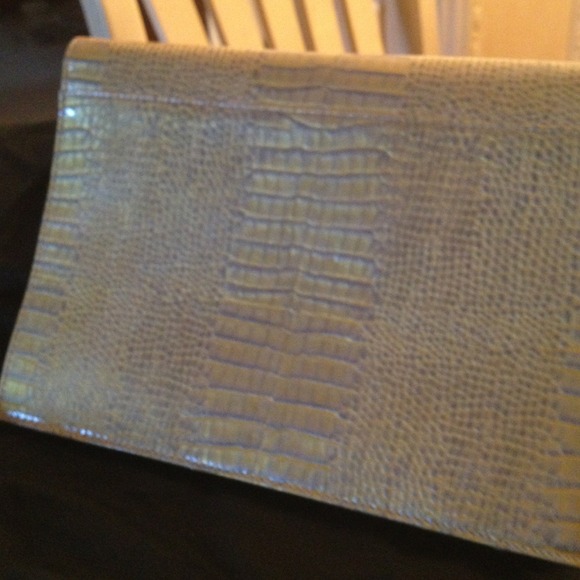 :::sold::leather snakeskin clutch - Picture 4 of 4