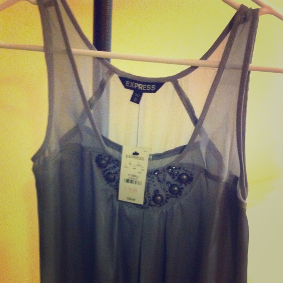 *Express* Grey Blouse NWT *REDUCED*