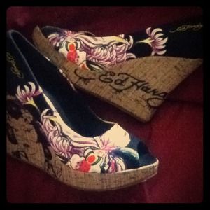 Ed Hardy Wedge Pumps