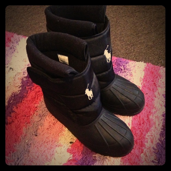 Black Polo Snow Boots!!!!