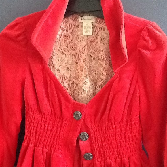 Brand new red velvet jacket