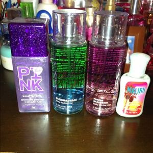 3 victorias secret body 1 glittery & small lotion
