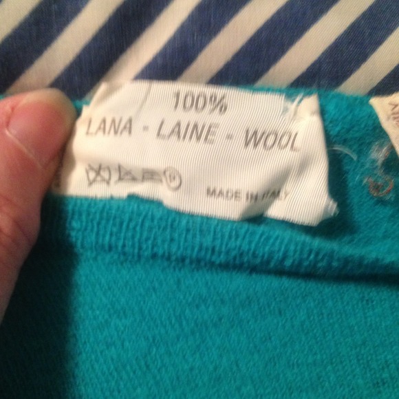 Turquoise made in Italy wool sweater - Picture 2 of 2