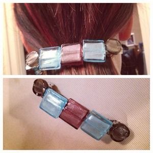 Wire wrapped hair clip