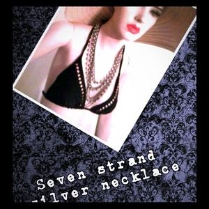 Cool seven strand silver necklace