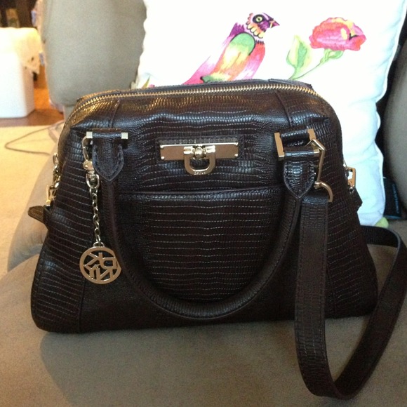 🚫SOLD🚫DKNY Brown Lizard Convertible Small Bag