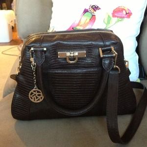 🚫SOLD🚫DKNY Brown Lizard Convertible Small Bag