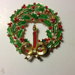 Vintage Weiss Christmas Wreath. Signature piece.