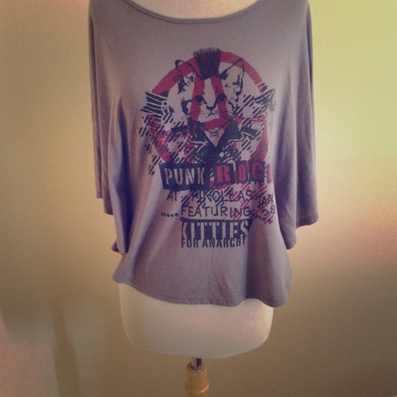 Gray vintage top