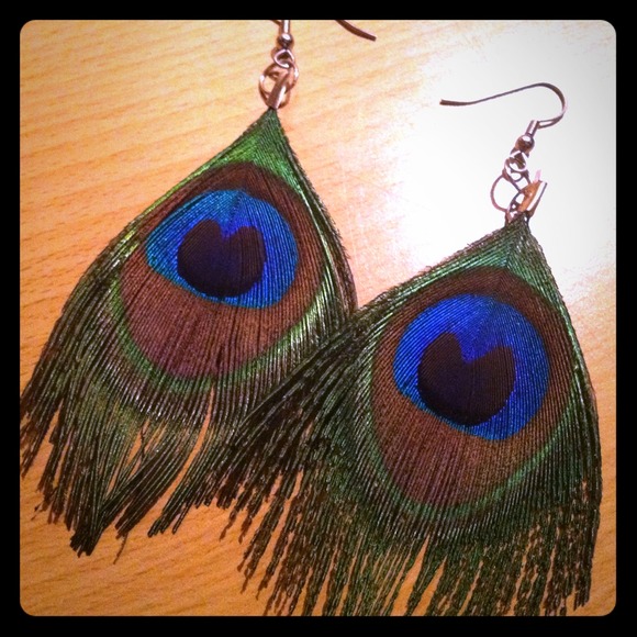 Peacock Feather Earrings