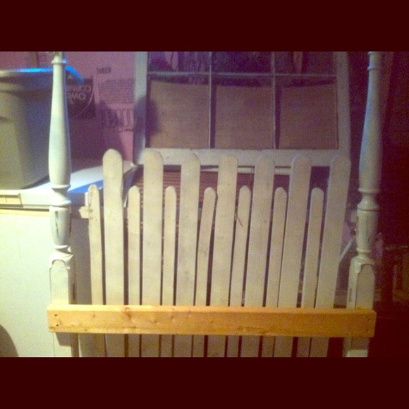 Girls shabby twin headboard