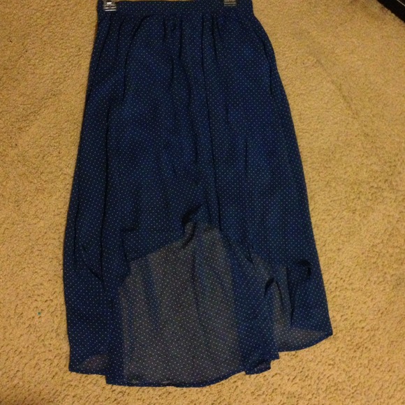 Forever 21 Hi-Lo Blue/White Skirt