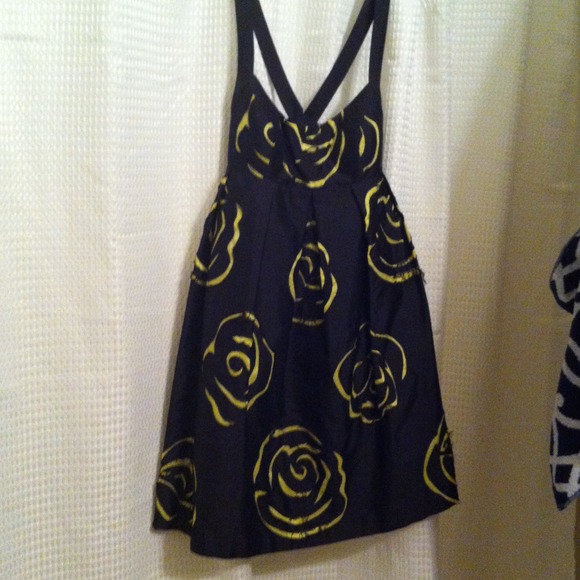 I.N.C black and yellow cocktail dress! - Picture 1 of 4