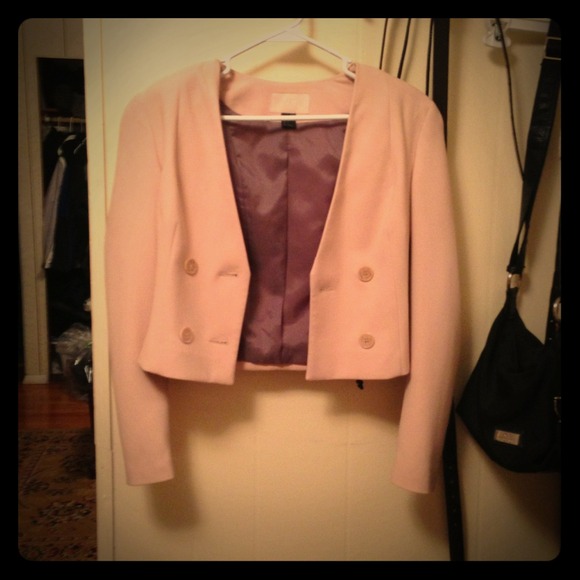 H&M size 2 suit (top) light pink