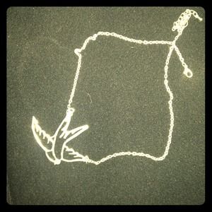 Swallow necklace - silver