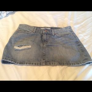 Joe's Jeans distressed denim mini skirt size 26